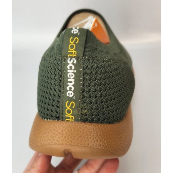 SoftScience The Tradewind Men's Slip On Athleisure Shoes - Sage & Tan Sole - Picture 12 of 13